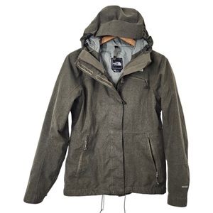 The North Face S/M Women’s Rain Jacket HyVent Olive Green Winter Coat Size Small